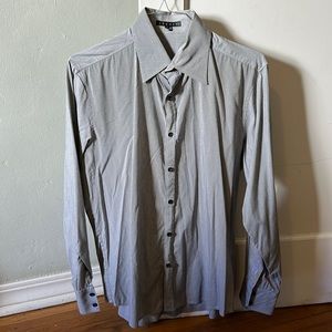 Theory Medium Botton Down Small Stripe Shirt